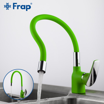 Frap kitchen faucets Green Silica Gel Nose Any Direction Kitchen mixer sink faucet Cold and Hot Water tap Torneira Cozinha Crane