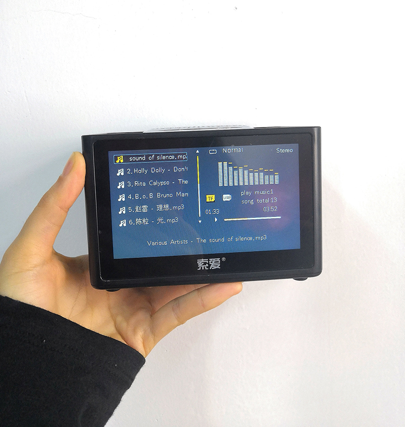 Soaiy Bluetooth Speaker Wireless Video Mini Subwoofer Home HD Radio Portable Car Computer Speakers Support Alarm Clock TF USB