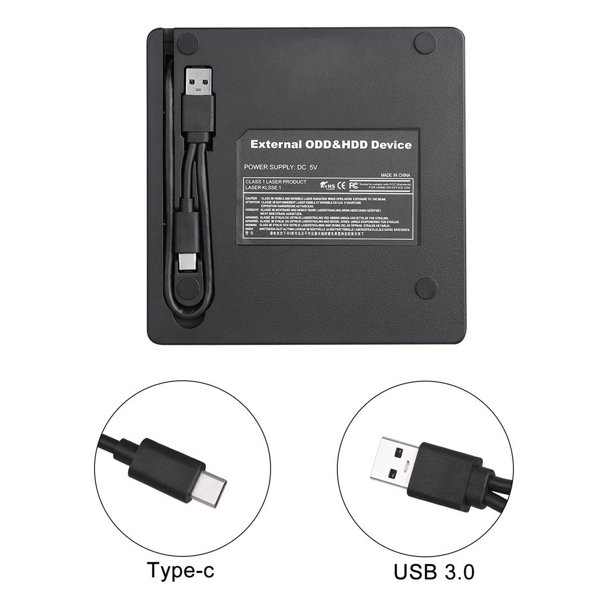 T2 External USB3.0/USB2.0/TYPE-C DVD RW CD Writer Slim lattice pattern Drive Burner Reader Player For PC Laptop Optical Drive