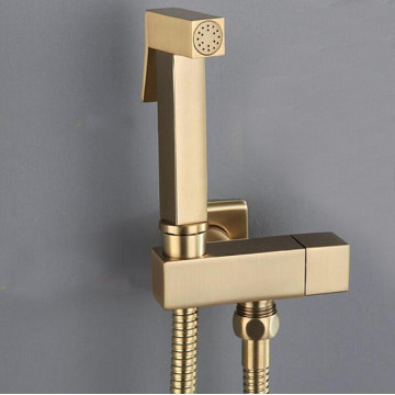 brushed gold Bidet Faucet bathroom bidet toilet cold water hygienic shower clean muslim shower portable bidet gun sprayer BG90