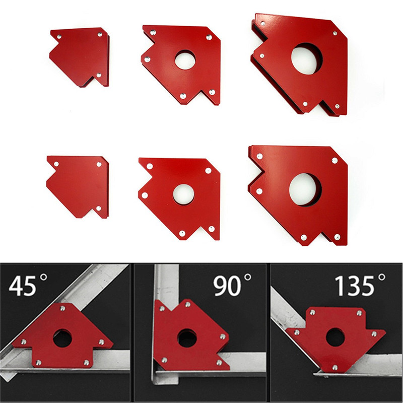 6pcs/Set Multi-angle Magnet Welding Holder Arrow Magnetic Angle Clamp For Welding Magnet 2x 9lbs 2x 25lbs 2x 25lbs Mig Tools