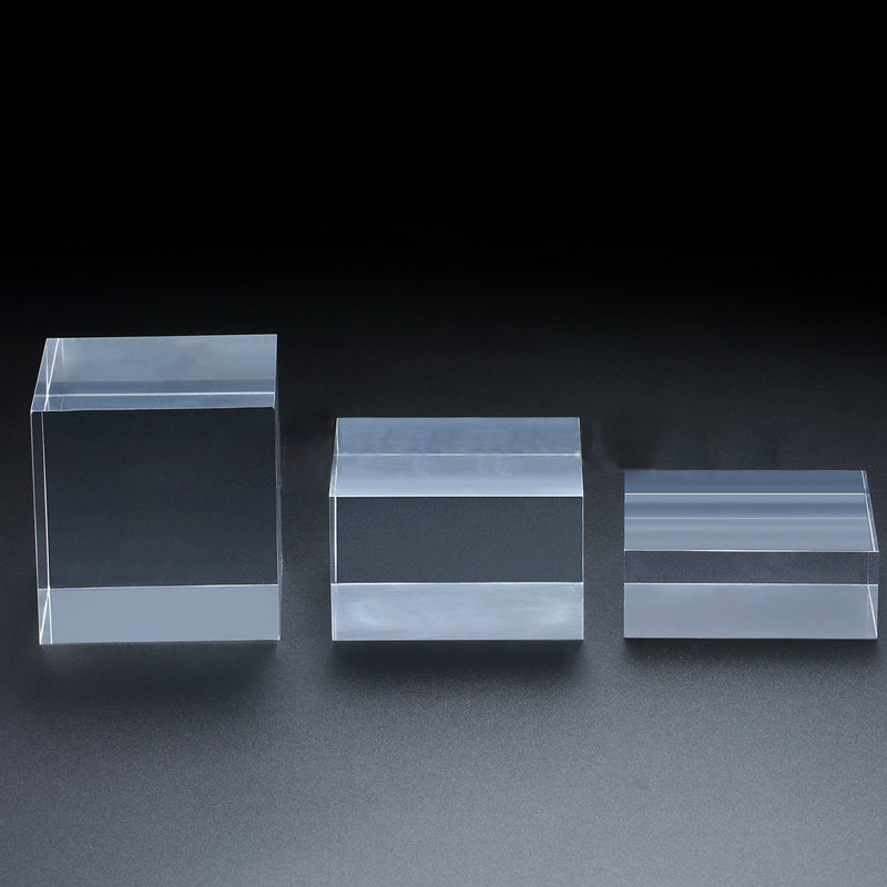 Square Acrylic Solid Display Cube Riser Pedestal Block Shop Retail Skin Care Cosmetic Jar Jewelry Stand Rack For Window Cabinet