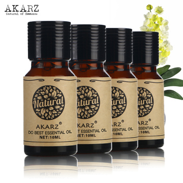 AKARZ Famous brand Neroli Gardenia Ginseng Ambergris essential oil For Aromatherapy Massage Spa Bath skin care 10ml*4