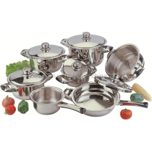 Stainless Steel Wide Edge Cookware Set SS
