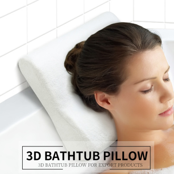 High quality machine washable soft universal waterproof 3D material bathtub pillow