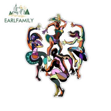 EARLFAMILY 13cm x 9.8cm For FOUR DANCERS Windshield Car Stickers Waterproof Decal Scratch-Proof Vinyl Material SUV Decoration