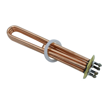 Red Copper Water Heating Element 220V/380V 6KW/9KW/12KW 63mm Ring Flange Diameter Electric Tube Immersion Heater