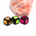 7*7mm Black Blank with Neon Colors Heart Printing Cube Acrylic Beads 1900pcs DIY Jewelry Findings Plastic Square Lucite Spacers