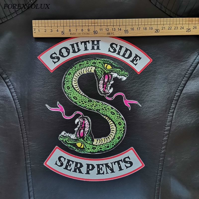 New Women Riverdale Serpents Faux Leather Jackets Crop Top Southside Snake Pink Black PU Leather Streetwear Fall Zipper Coat