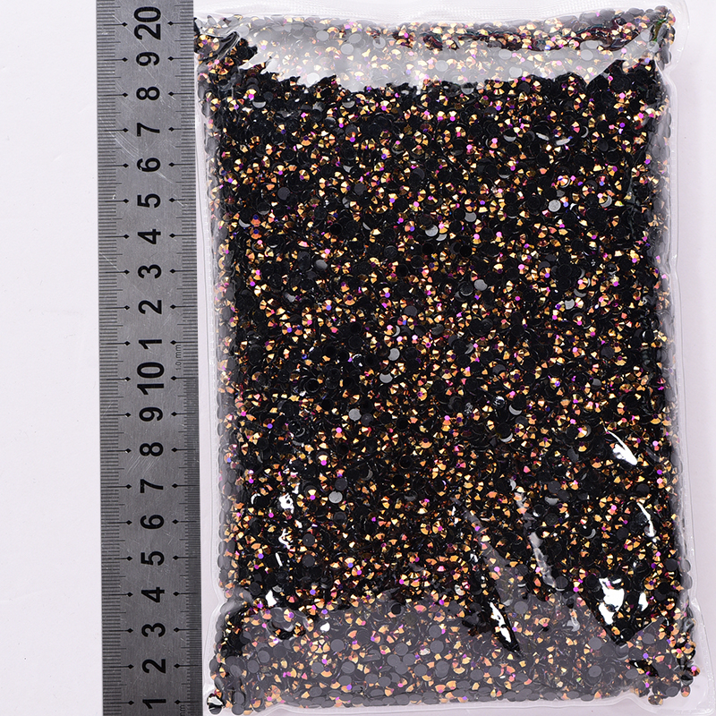 Wholesale Flatback стразы AB Jelly Resin Non hotfix Rhinestones in Bulk Package Plastic Nail Art Strass for Nail Wedding F0262