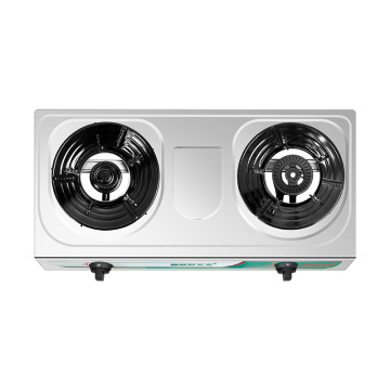 Gas Stove Double Burner Home Gas Stove Natural Gas Liquefied Petroleum Gas (LPG) Stainless Steel Bench-Top Raging Fire Stove