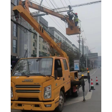 Curved arm Jiangling 13m high altitude work vehicle