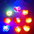 New Love Heart LED Flashing Brooch Pin Adulst Bar Disco Rave Glow Badge Valentine's Day Gift Halloween Glow Party Supplies