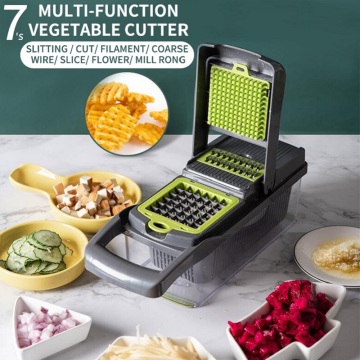 Multi-functional Vegetable 6 Dicing Blades Potato Masher Ricer Vegetable Mandoline Slicer Peeler Carrot Shredder Grater