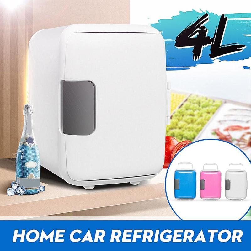 Dual-Use 4L Car & Home Refrigerators Ultra Quiet Low Noise Car Mini Refrigerators Travel Freezer Cooling Cosmetic Fridge