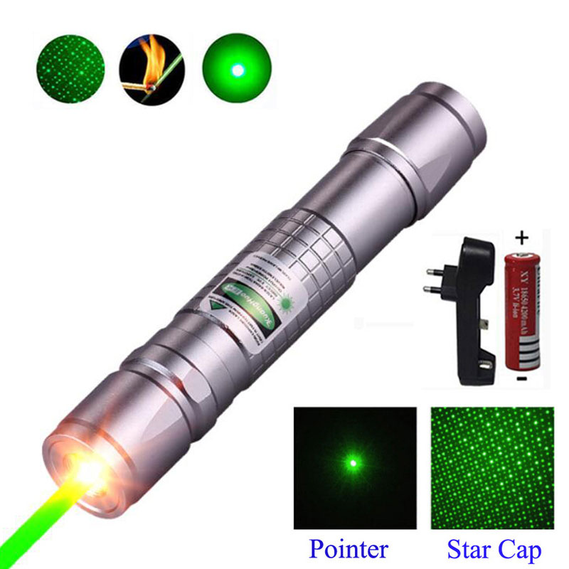 High Power Laser Pointer Hunting Green Lazer Tactical Laser Sight Pen Burning Laserpen Powerful Laserpointer Flashlight