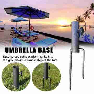 1pc Easy Setup Heavy Duty For Park Patio Umbrella Base Parasol Portable Outdoor Adjustable Beach Pole Holder