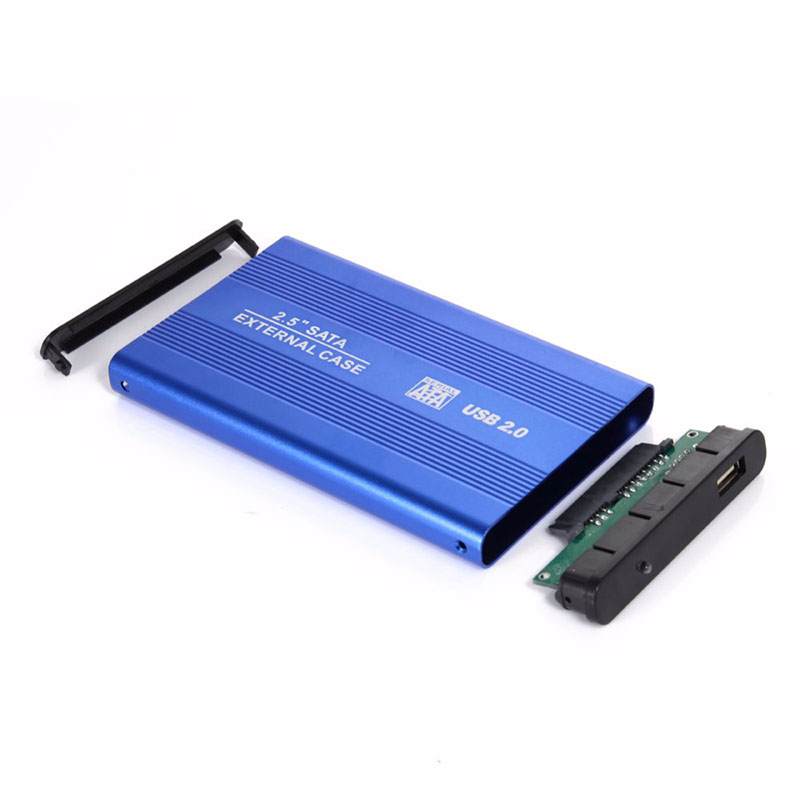 2.5" USB 2.0 SATA HD Box 1TB HDD Hard Drive External Enclosure Case Support Up to 3TB Data Transfer Backup Tool For PC Laptop