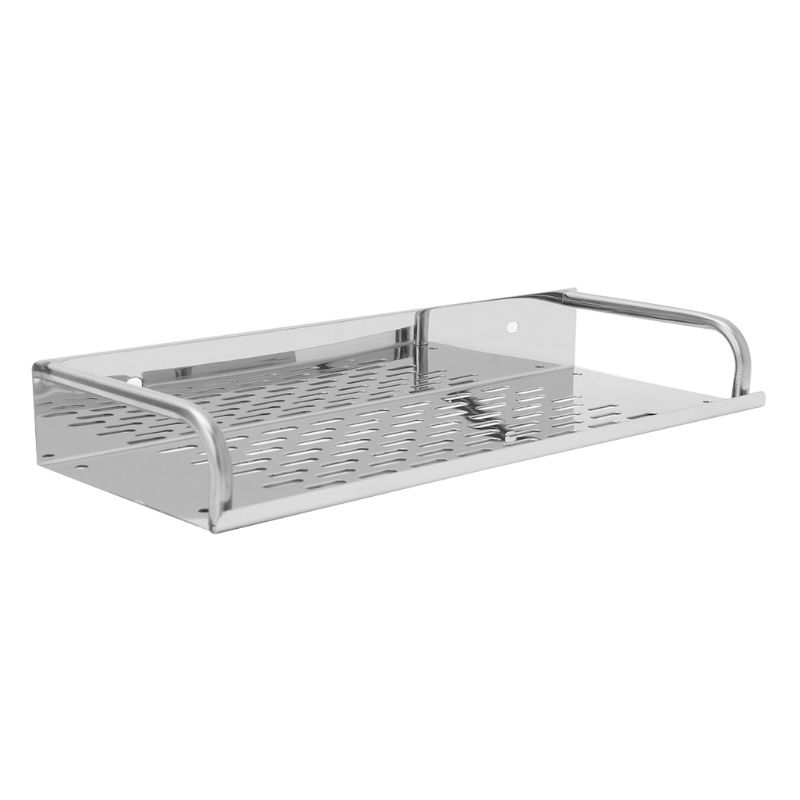 Stainless Steel Kitchen Bathroom Shelf Wall-mounted Storage Rack Single Layer