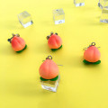 Cute Handmade Polymer Clay Peach Dangle Drop Earrings Funny Lovely Fruit Earrings for Woman Girl Summer Unique Jewelry
