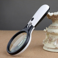 45X 3 LED Handheld Reading Magnifying Glass Illuminated Magnifier Microscope Lens Jewelry Watch Loupe Magnifier