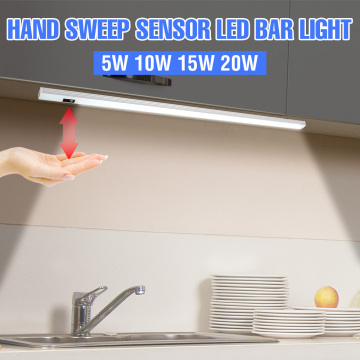 USB Hand Sweep Light Under Cabinet Lamp LED 5V Light Bar PIR Motion Sensor Smart Bar Lamp LED Kitchen Decor Light 20 30 40 50 CM