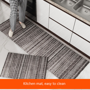Striped Kitchen Mat Printed Thin Bathroom Carpet Simple Floor Mat Home Doormat Modern Living Room Area Rug Non-slip Kitchen Rug