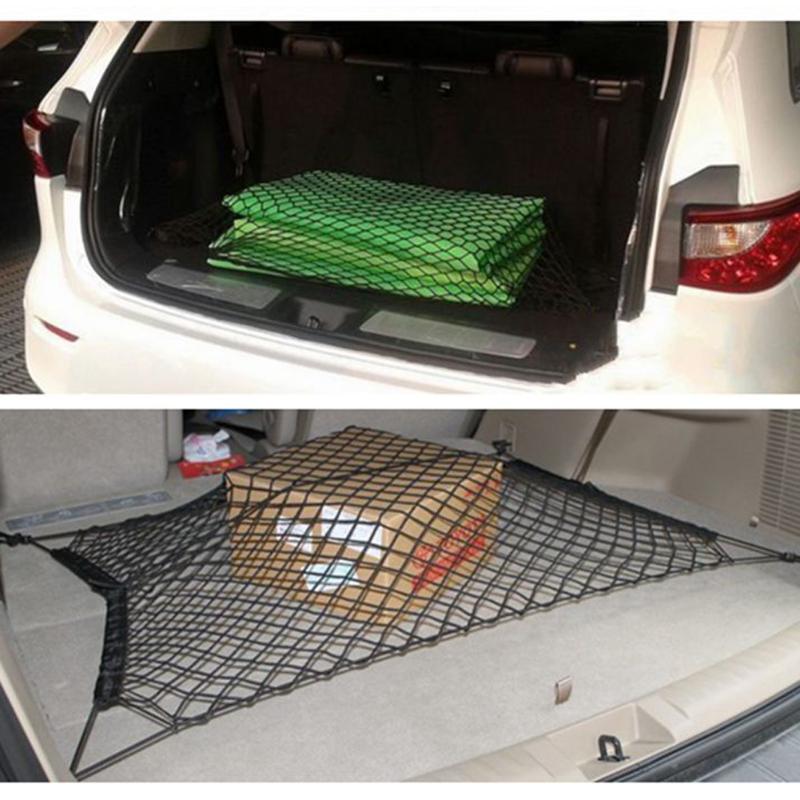 120x60cm Car Styling Boot String Mesh Bag Elastic Nylon Car Rear Cargo Trunk Storage Organizer Luggage Net Holder Auto Accessory