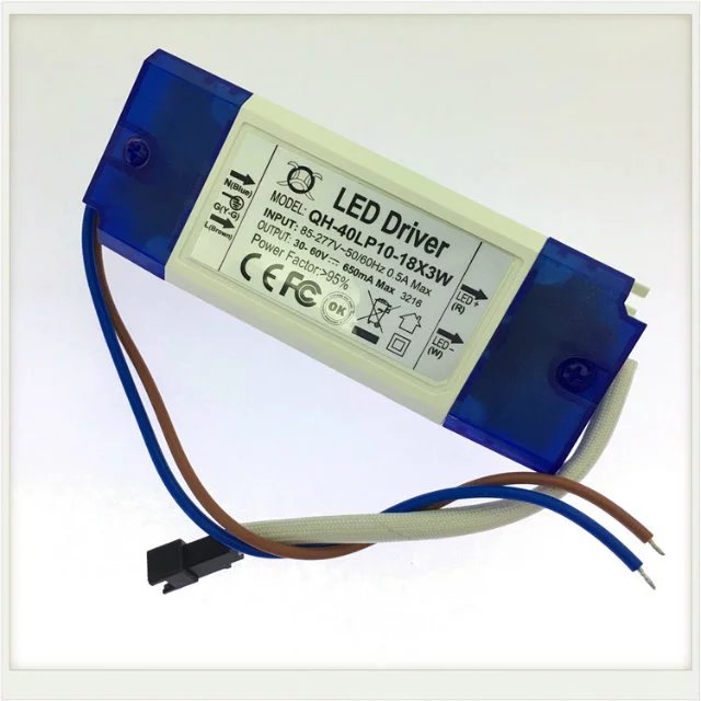 40W 50W 60W LED Driver 10-30x3W 600mA DC54-105V High Power LED Power Supply