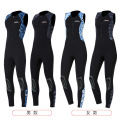 Men's Women 1.5mm Neoprene Long Wetsuit Vest Black Easy Stretch Flatlock Stitching Sleeveless Full Leg Wet Suit Front Zip