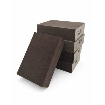Aluminium oxide four-sided sponge block sandpaper