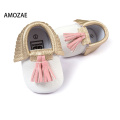 New Style Fringe Suede PU Leather Baby Kid Children Soft Soled Anti-Slip First Walkes Shoes Baby Moccasins Soft Moccs Shoes
