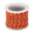 3mm silver cotton ropes for packaging gifts gold red rope DIY hand-woven twine strings for handwork macrame cords plaited cord