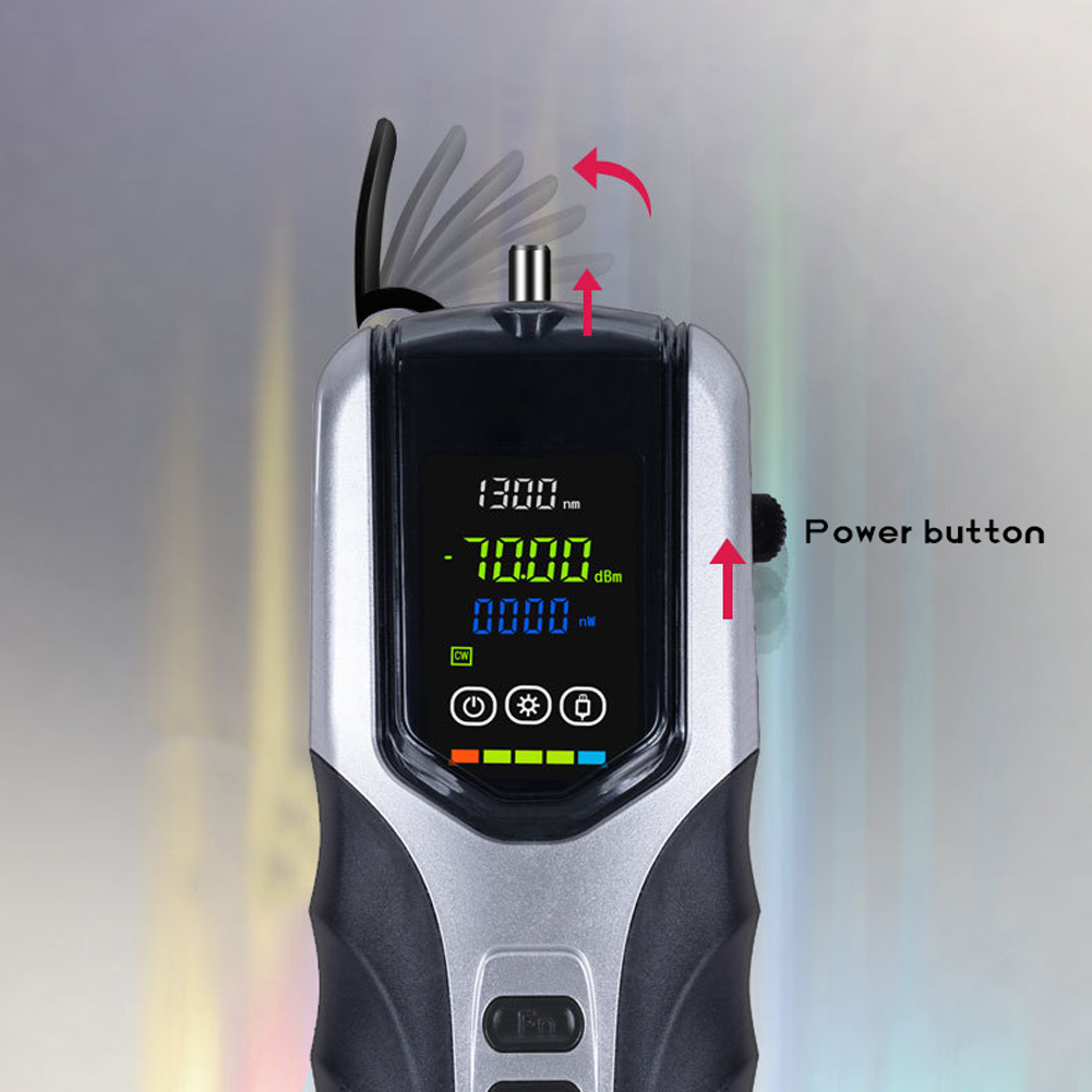 G710 LCD Color Display Screen Rechargeable Optical Power Meter High Accuracy Optical Fiber Tester -70~10dBm Measuring Ranges