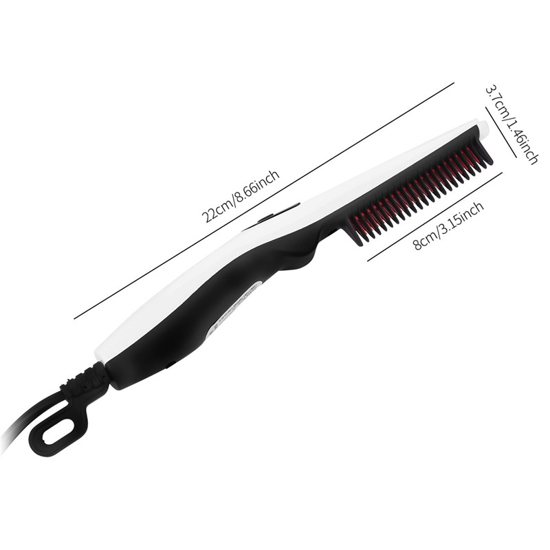 Electric Beard and Hair Straightener Brush Quick Heater Ionic Styling Tools Portable Travel Home Straightening Curling Comb 45