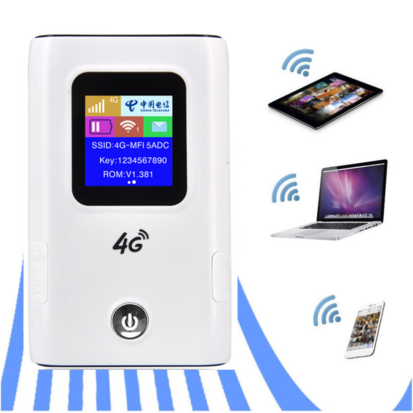 4G LTE Wifi Router 3G 4G Wi-fi Hotspot Cat 4 150Mbps FDD TDD Wireless Broadband Unlocked Car Mobile Mifi With Sim Card Slot