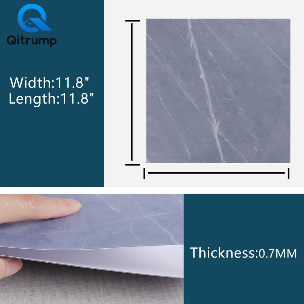 Waterproof Marble Floor Tiles Kitchen Self Adhesive Mildew Proof Non-slip Vinyl Ground Wallpaper Wall Sticker Ceiling Room Decor