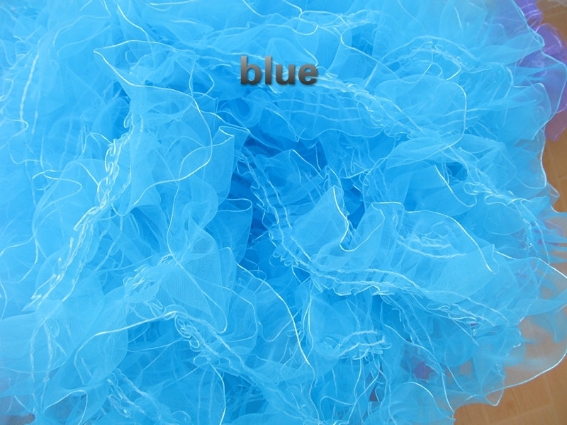 5cm Wide Color Organza Pleated Tulle Lace Fabric DIY Clothing Skirt Toy Doll Clothes Decoration Bouquet Bow Packaging Material