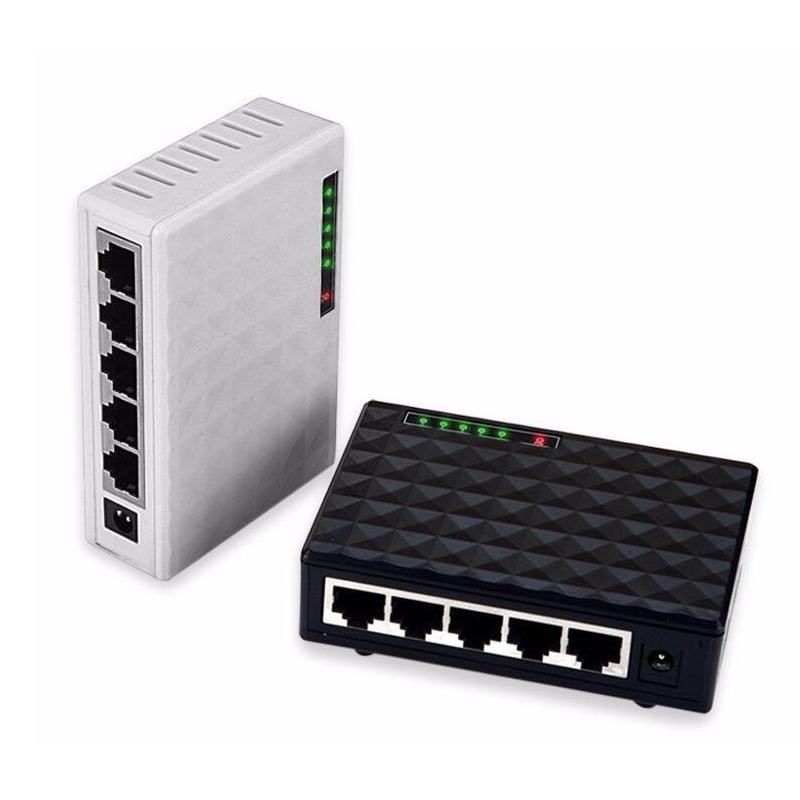 Mini 5-Port Desktop 1000 Mbps Network Switch Gigabit Fast RJ45 Ethernet Switcher LAN Switching Hub Adapter Full duplex Exchange