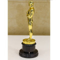 hot sale Zinc Alloy Oscar Trophy Awards 1:1 13.5inches Replica Oscar Trophy Real Gold Plated Oscar TV movie souvenirs Gift