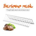 1pc Heat-Resistant Barbecue Meat Rib Rack Stainless Steel Roasting Stand BBQ Tools Accessories For Outdoor Picnic