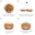 400ml Aromatherapy Oil diffuser Air Humidifier Remote Control aroma Xiomi Air Humidifier Wood Grain For Office Home