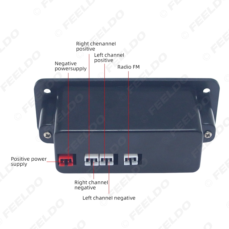 FEELDO Car MP3 WMA Decoder Board Audio Module 2 x 3W Amplifier Radio FM Receiver USB TF Port Bluetooth MP3 Player DC5V