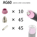 100pcs AG60 Plasma Cutting Machine Consumable SG55 Plasma Cutter Accessories Plasma Torch Tip Electrode Consumable Cutter Kit