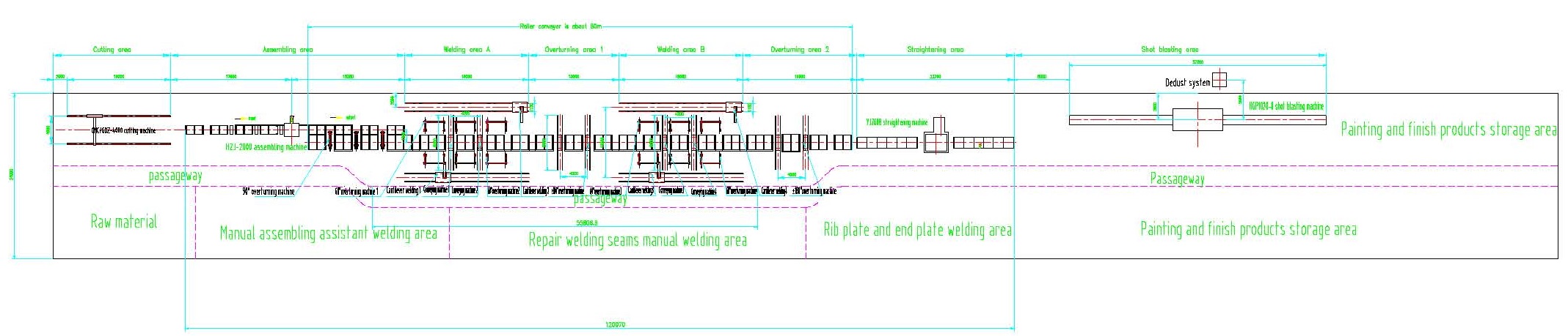Heavy duty layout drawing