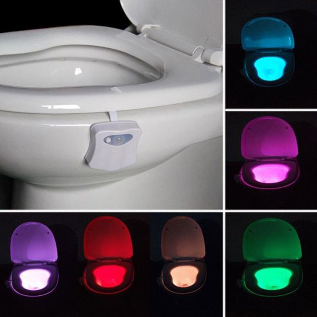 Toilet Night Light / 8-Color Led Motion Activated Toilet Light Toilet Bowl Light with Two Mode Motion Sensor LED