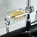 Bathroom Shelf Aluminum Single Layer Shower Rod Shampoo Soap Storage Rack Water-Tap Adjustable Drain Basket Kitchen Accessories
