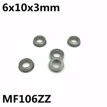 10Pcs MF106ZZ 6x10x3 mm Flange Bearings Deep Groove Ball Bearing High Quality MF106Z MF106