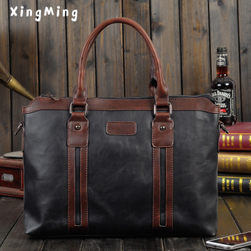 2019 New Arrival Famous Brand Business Men Briefcase Bag PU Leather Laptop Bag Briefcase Male PU Leather Shoulder bags