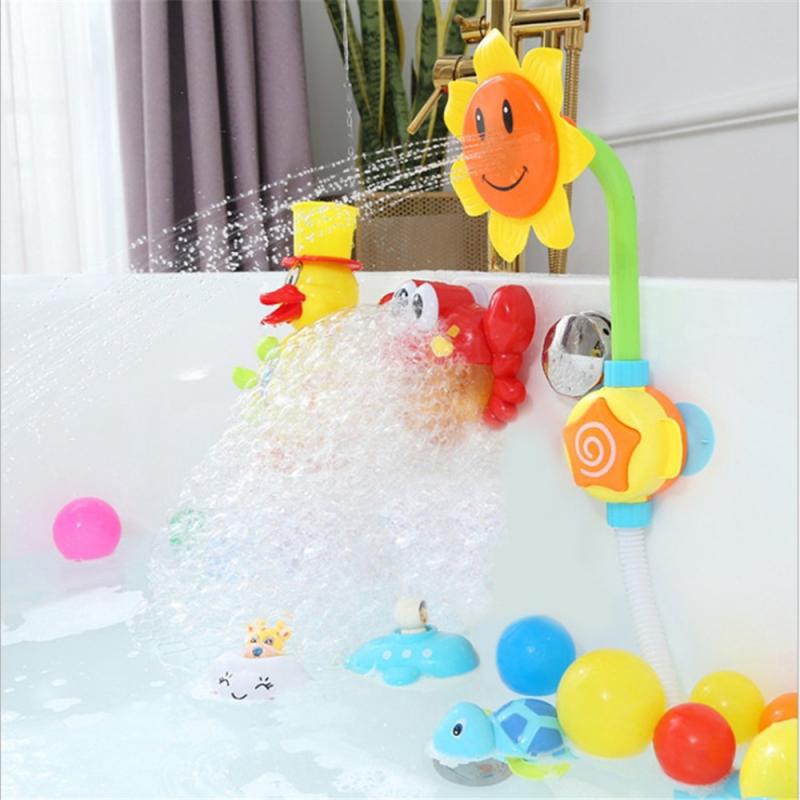 Baby Funny Water Spray Shower Playing Water Bath Toys Bathtub Sun Flower Shower Faucet Swimming Bathroom Bath Toys For Children